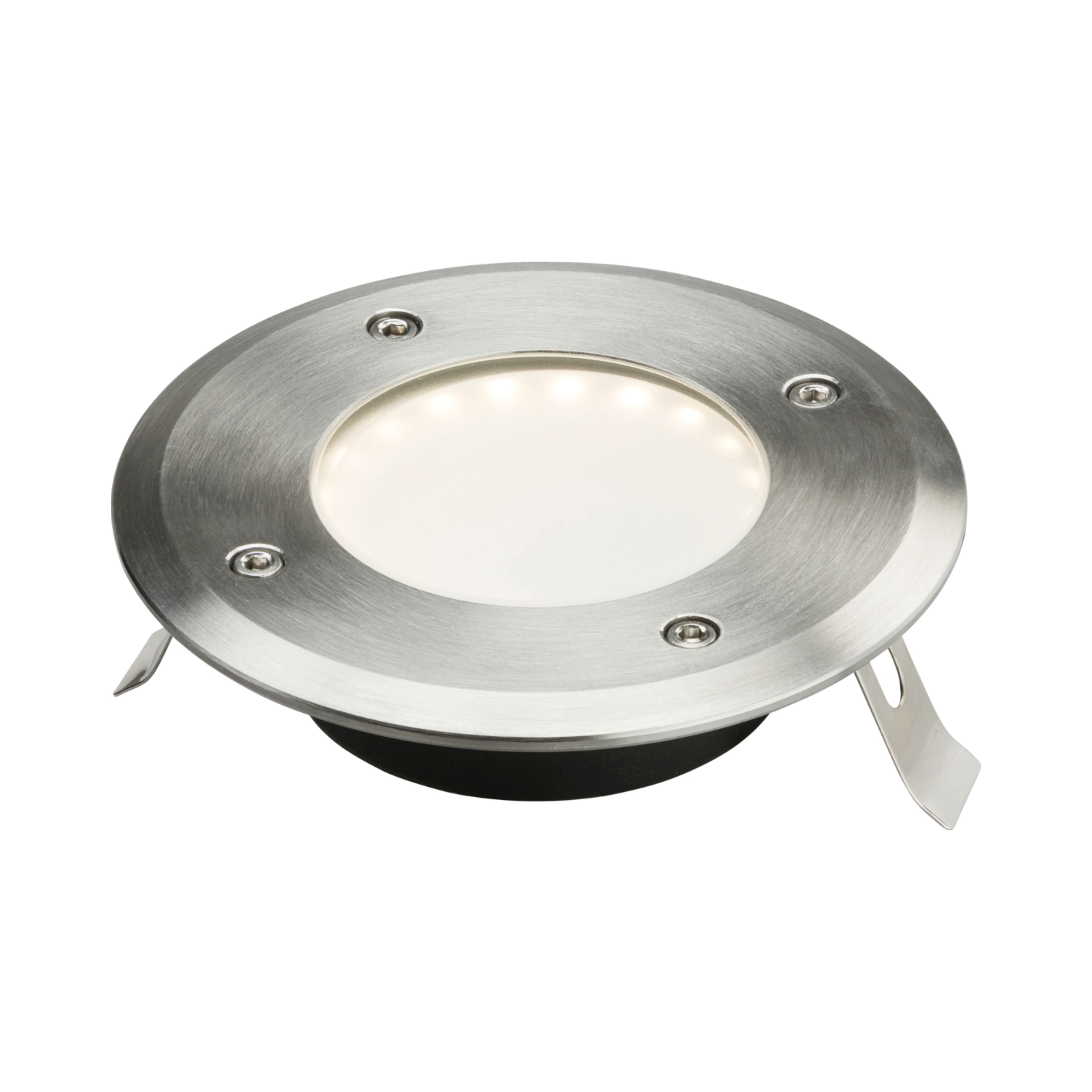 1.7W White LED Shallow Ground/Deck Light - Stainless Steel Ground Lights Knightsbridge