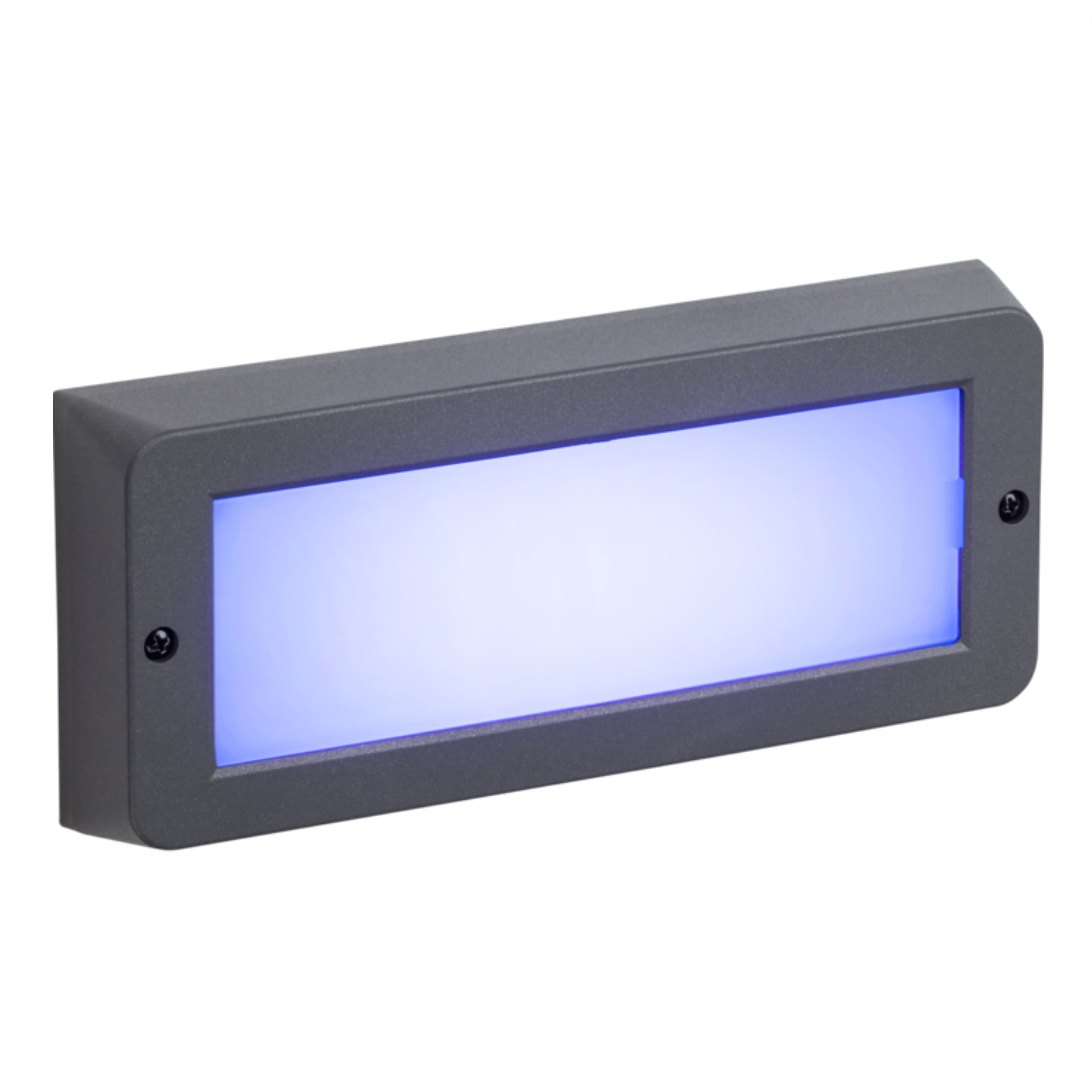 Blue LED Surface Mount Brick Light - Grey Wall Lights Knightsbridge