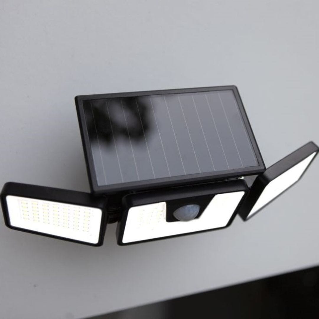 Briti Wall Solar Light With PIR - Dark Grey Flood Lights Lutec