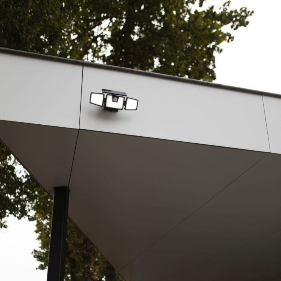 Briti Wall Solar Light With PIR - Dark Grey Flood Lights Lutec