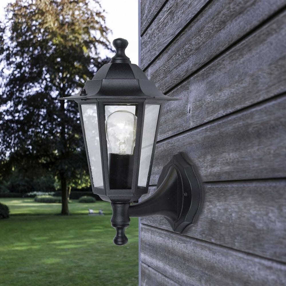 Corniche E27 Wall Light - Black Wall Lights Lutec