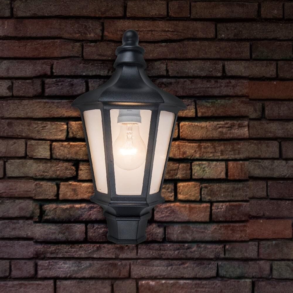 Cotswold E27 Wall Light - Black Wall Lights Lutec