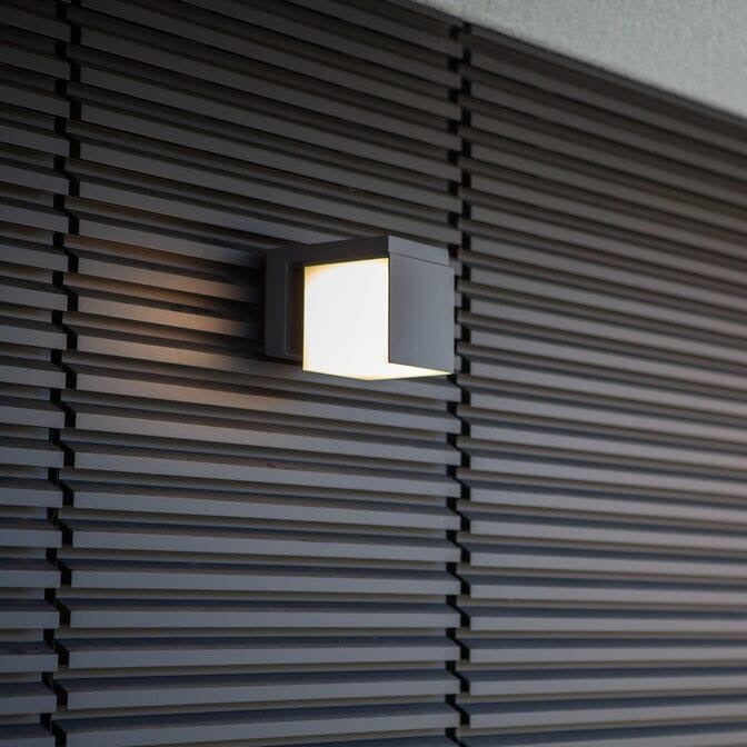 Cuba Integrated LED Wall Light - Matt Black Wall Lights Lutec