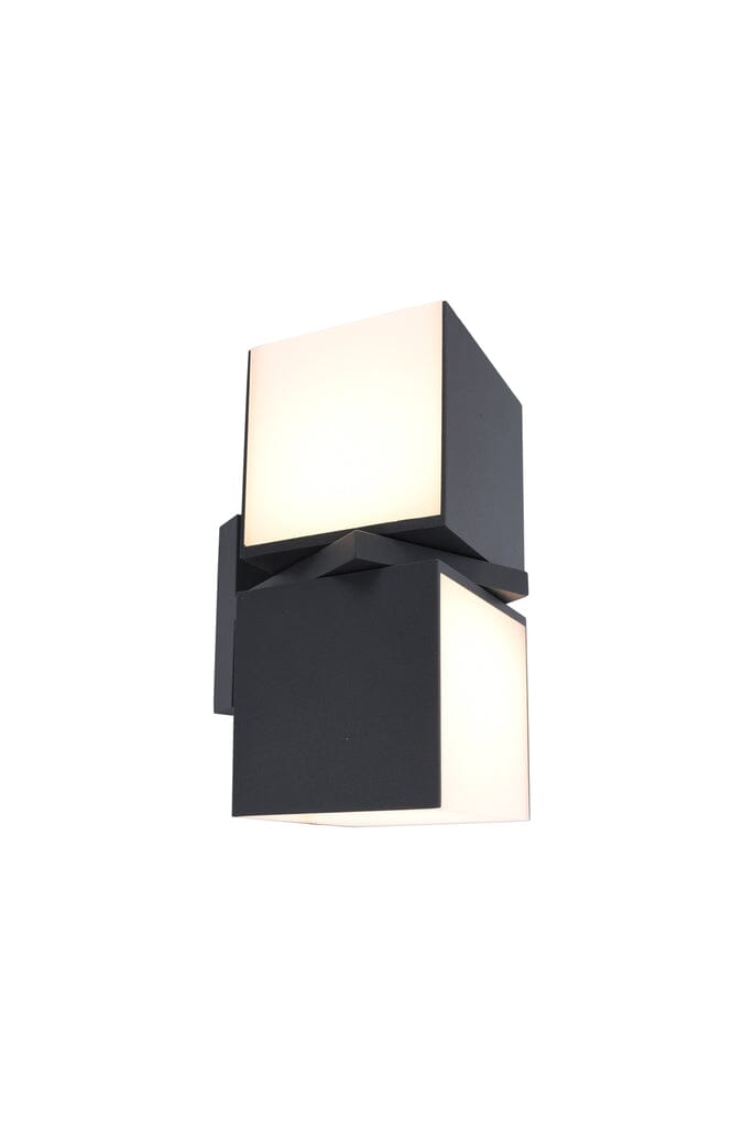 Cuba Integrated LED Wall Light - Matt Black Wall Lights Lutec
