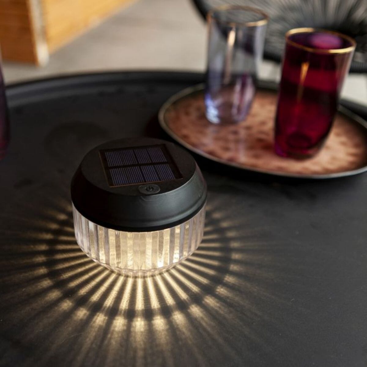 Diva Solar Portable Light - Matt Black Portable Lights Lutec