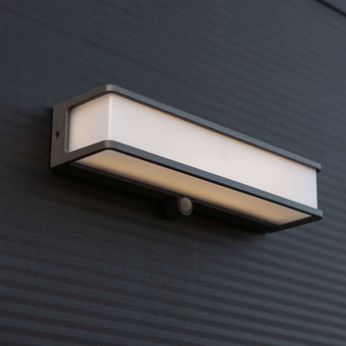 Doblo Solar Wall Light With PIR Sensor - Dark Grey Solar Lights Lutec