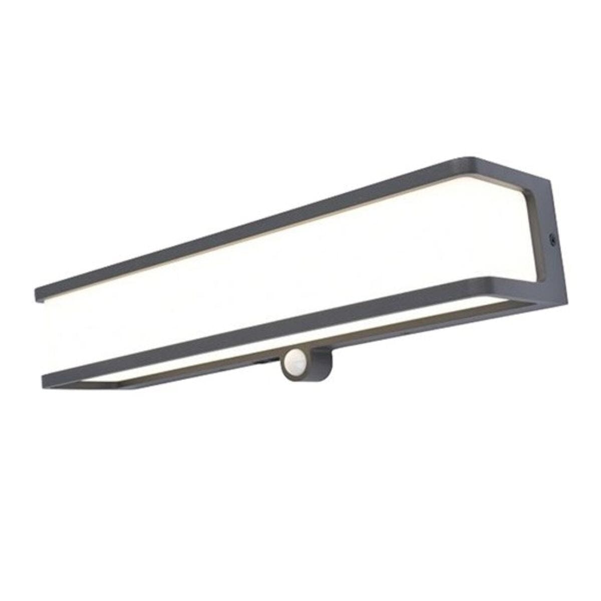 Doblo Solar Wall Light With PIR Sensor - Dark Grey Solar Lights Lutec