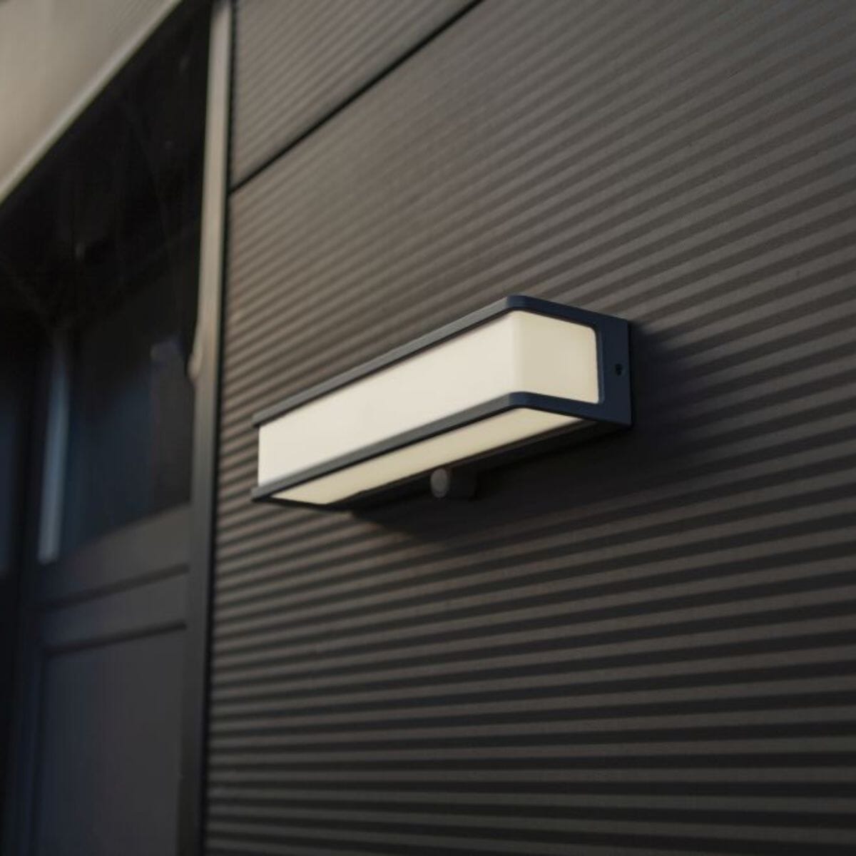 Doblo Solar Wall Light With PIR Sensor - Dark Grey Solar Lights Lutec