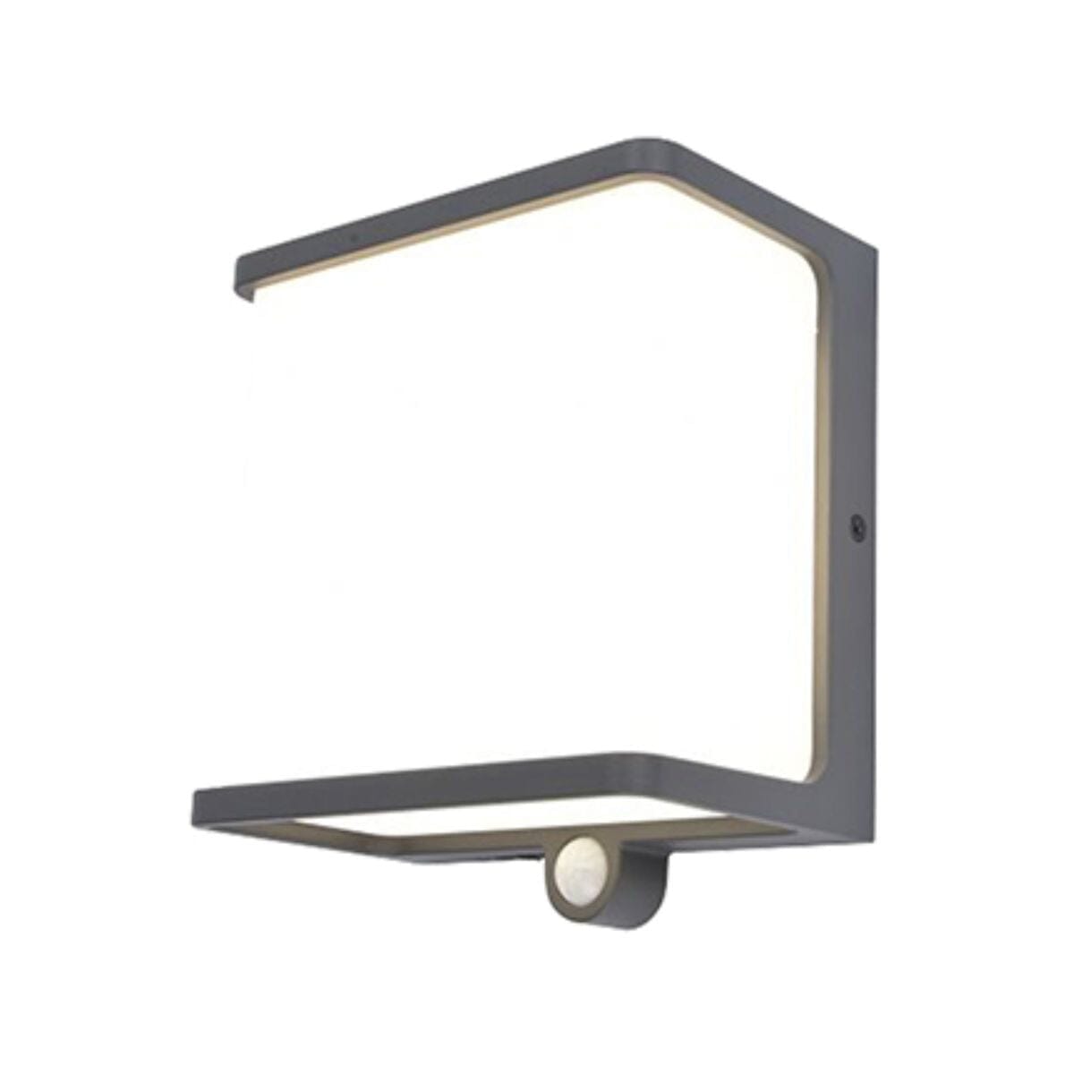 Doblo Solar Wall Light With PIR Sensor - Dark Grey Wall Lights Lutec