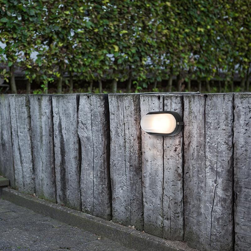Echo E27 Wall Light - Black Wall Lights Lutec