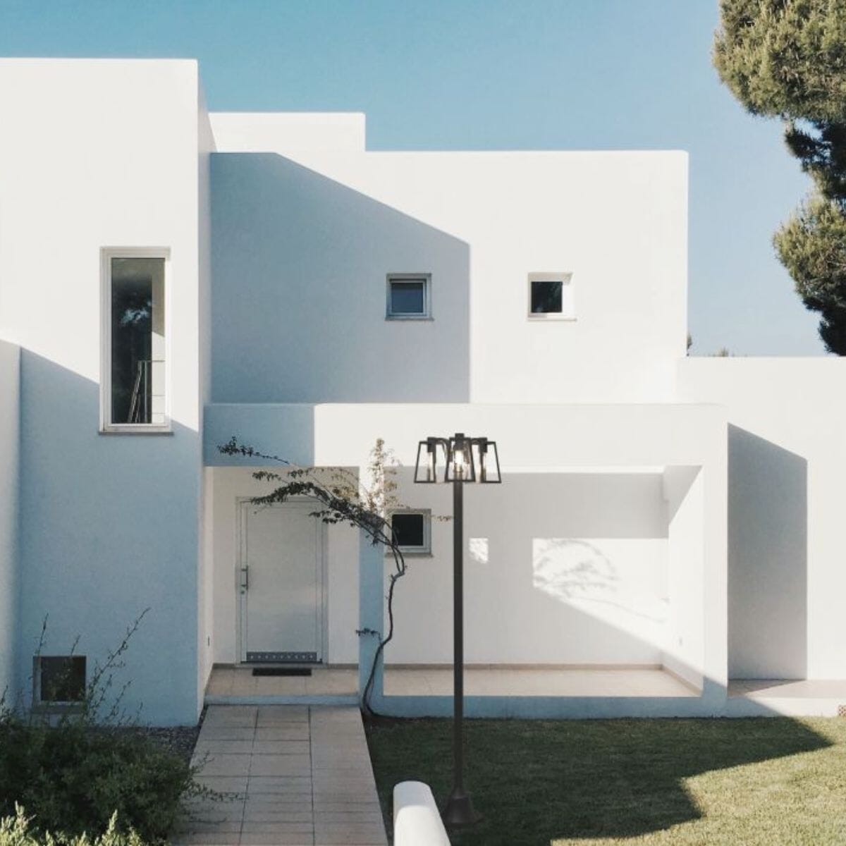 Fia Triple Lamp Post - Matt Black Lamp Post Lights Lutec