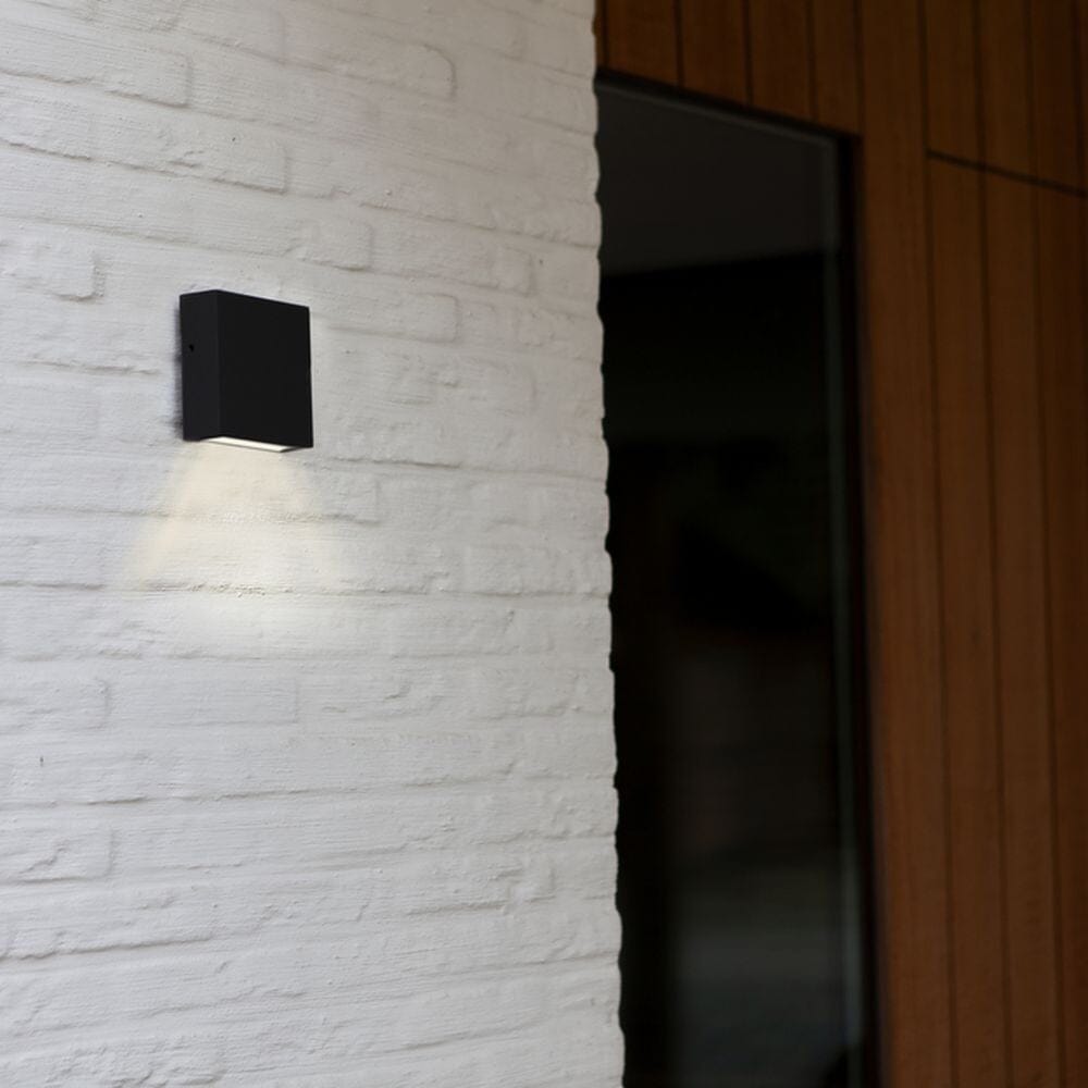 Gemini XF Integrated LED Wall Light - Matt Black Wall Lights Lutec