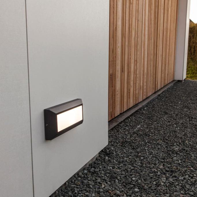 Helena Integrated LED Wall & Ceiling Light - Dark Grey - Rectangular Wall Lights Lutec