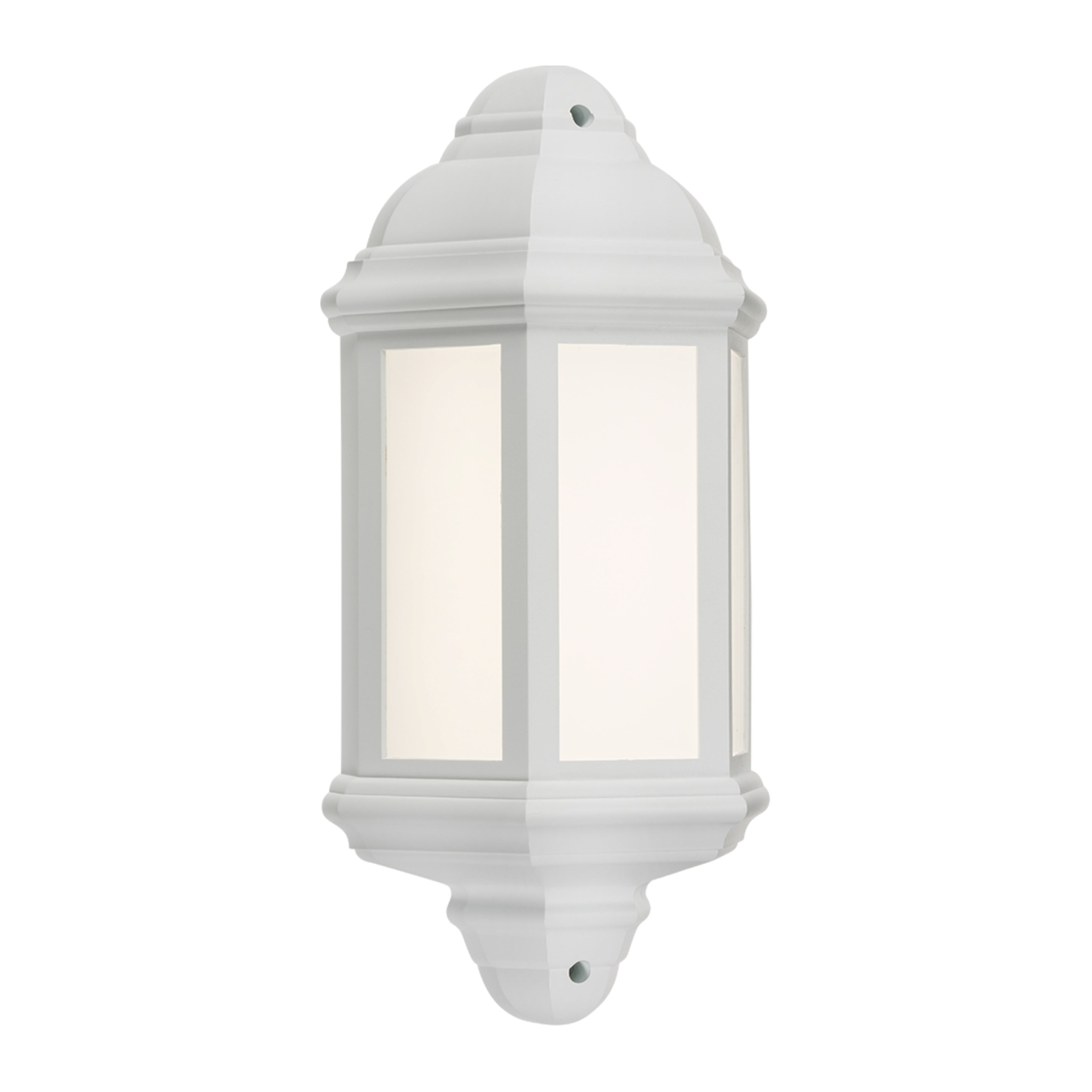 Knightsbridge LED Half Wall Lantern Wall Lights Knightsbridge White