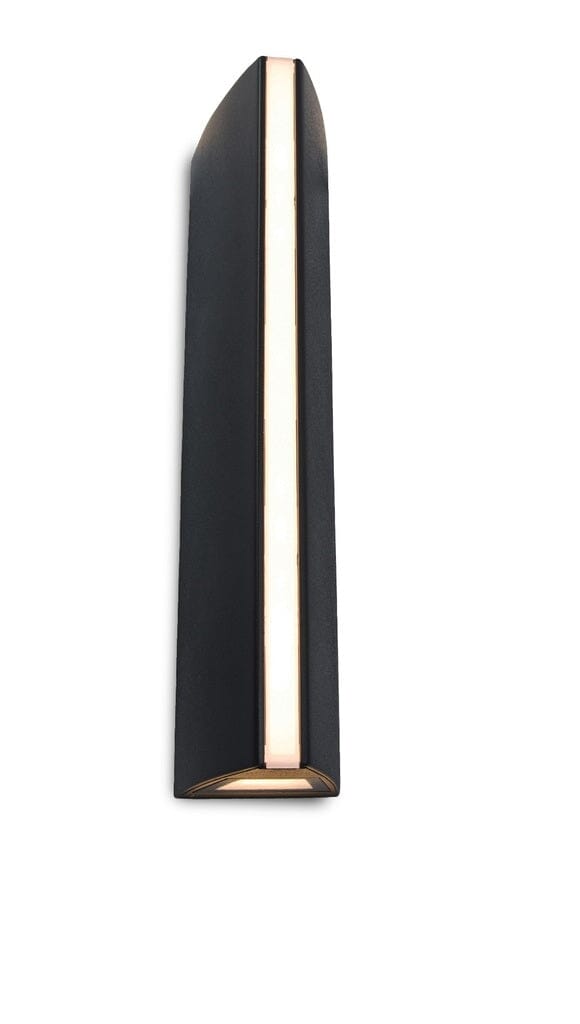 Leo Integrated LED Up & Down Wall Light - Matt Black Wall Lights Lutec