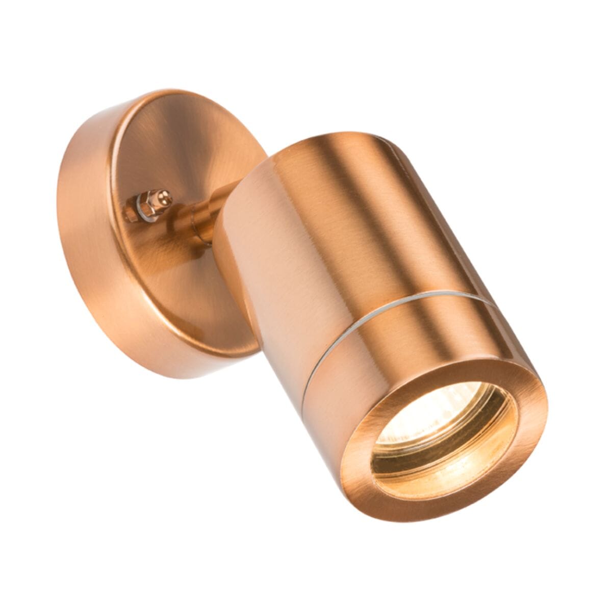Lightweight Stainless Steel Adjustable Wall Light - Copper Wall Lights Knightsbridge