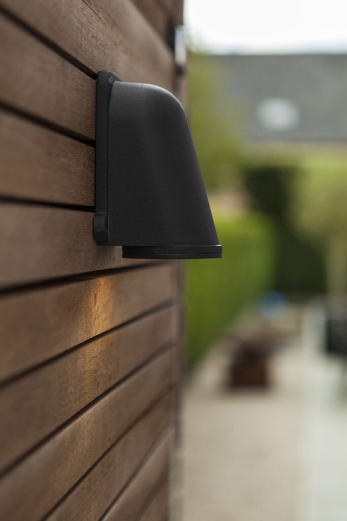 Lutec Ancor Outdoor Wall Light GU10 - Matt Black Wall Lights Lutec