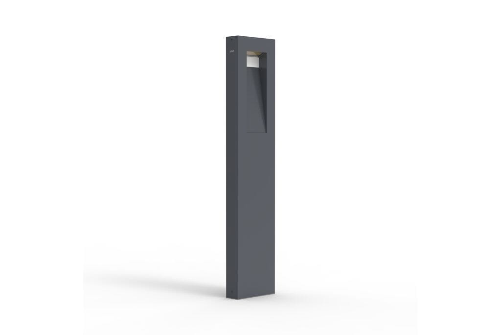 Lutec Arteo 12.5W LED Outdoor Bollard Light CCT - Black Grey Bollard Lights Lutec