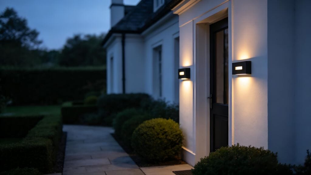 Lutec Arteo 14W LED Outdoor Wall Light CCT - Black Grey Wall Lights Lutec