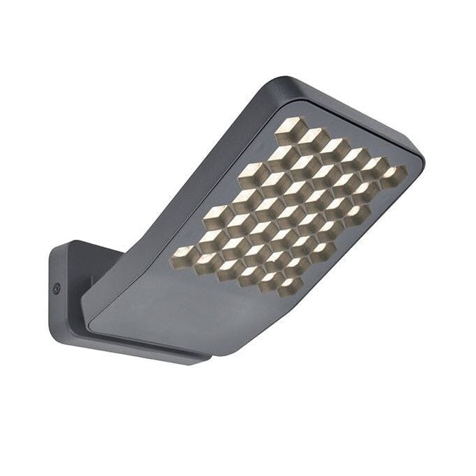 Lutec Atlantis 13.7W LED Outdoor Wall Flood Light 4000K - Dark Grey Flood Lights Lutec