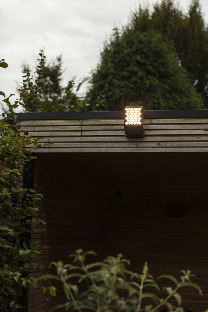 Lutec Atlantis 13.7W LED Outdoor Wall Flood Light 4000K - Dark Grey Flood Lights Lutec