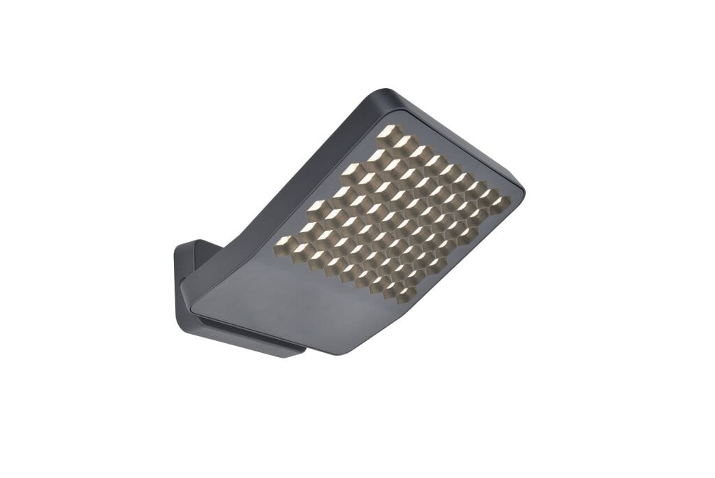 Lutec Atlantis 24W LED Outdoor Wall Flood Light 4000K - Dark Grey Flood Lights Lutec