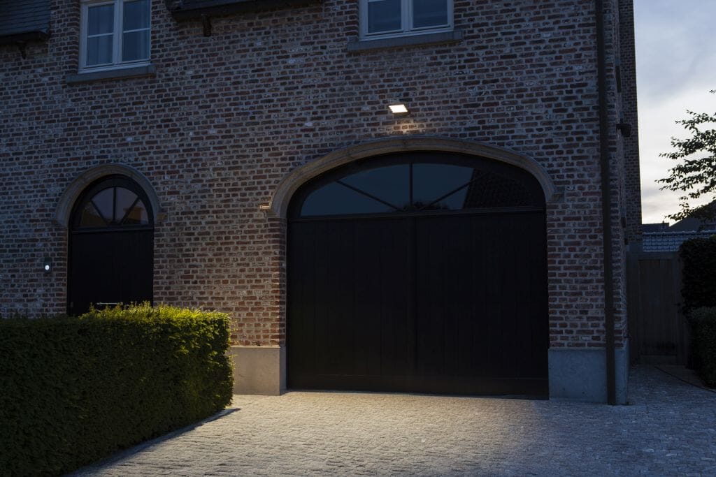 Lutec Atlantis 24W LED Outdoor Wall Flood Light with PIR Sensor 4000K - Dark Grey Security Lights Lutec