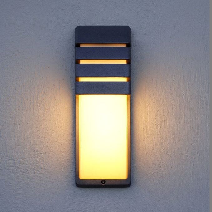 Lutec City E27 Outdoor Wall Light - Dark Grey Wall Lights Lutec