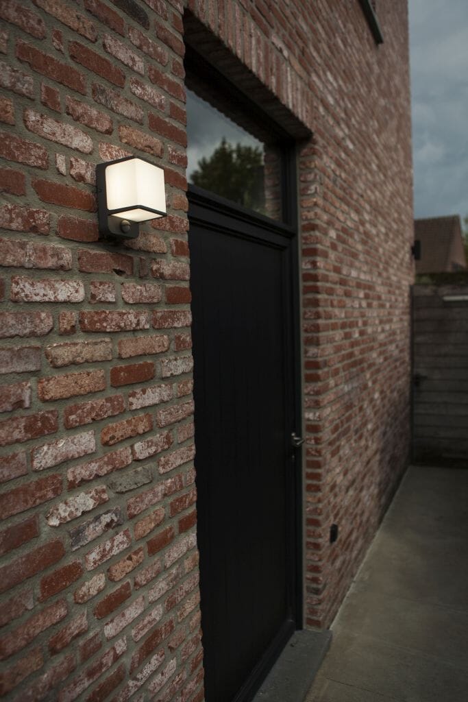 Lutec Doblo 14W LED Outdoor Wall Light with PIR Sensor 4000K - Dark Grey Wall Lights Lutec