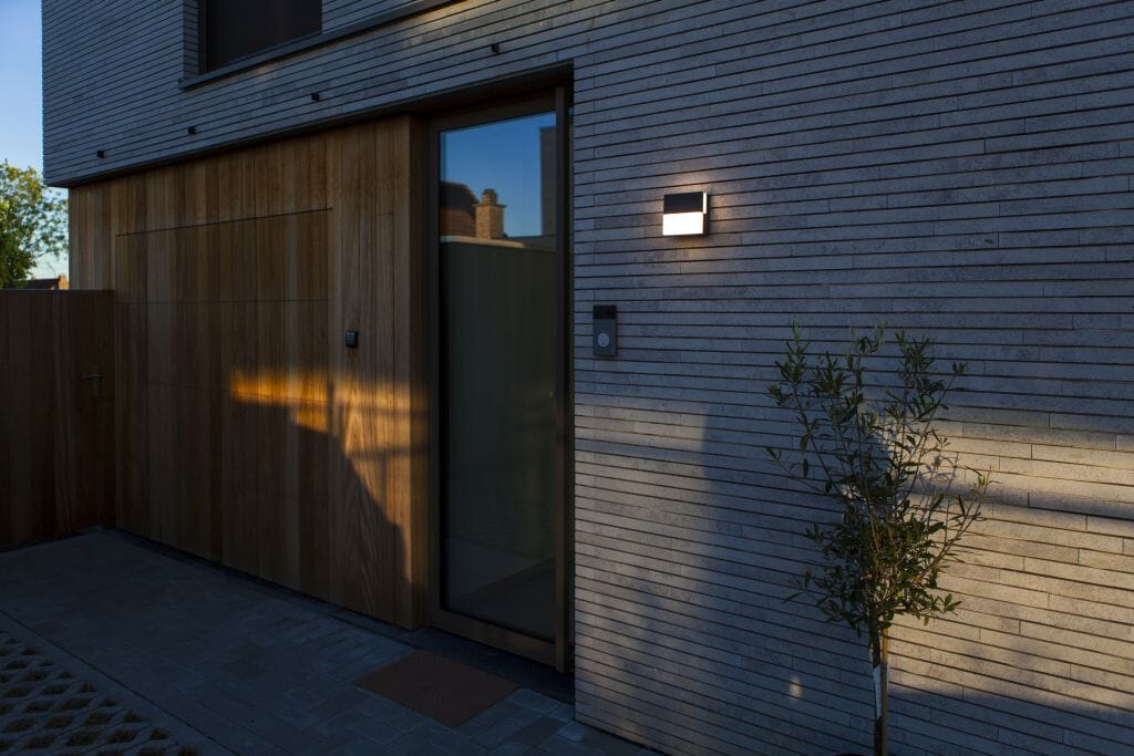 Lutec Domino 17W LED Outdoor Wall Light 3000K - Dark Grey Wall Lights Lutec