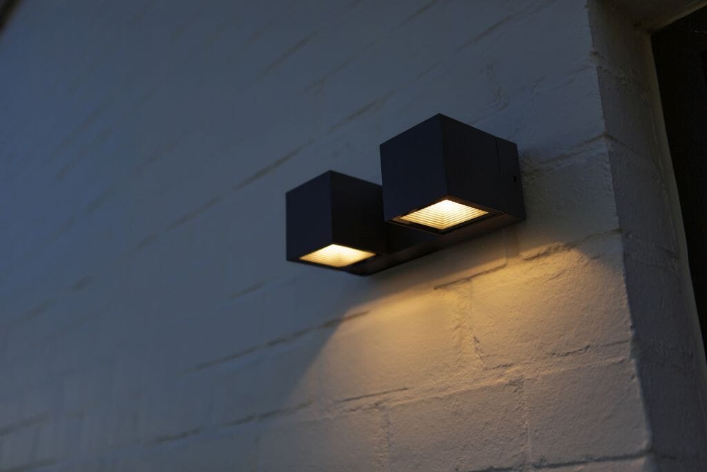 Lutec Fari 10W LED Outdoor Wall Light 3000K - Dark Grey Wall Lights Lutec