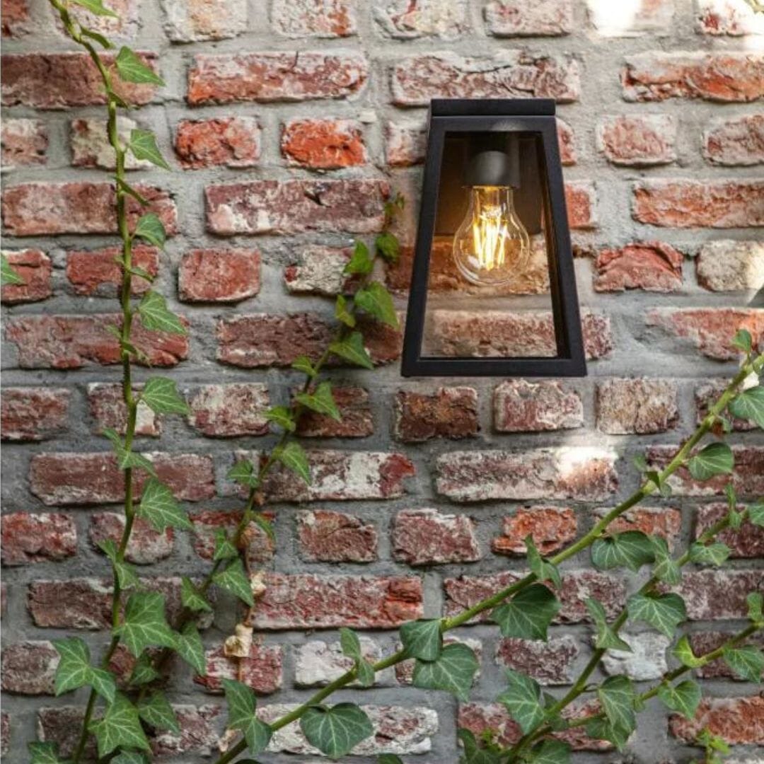 Lutec Fia Solar Wall Lights LED - Black Wall Lights Lutec