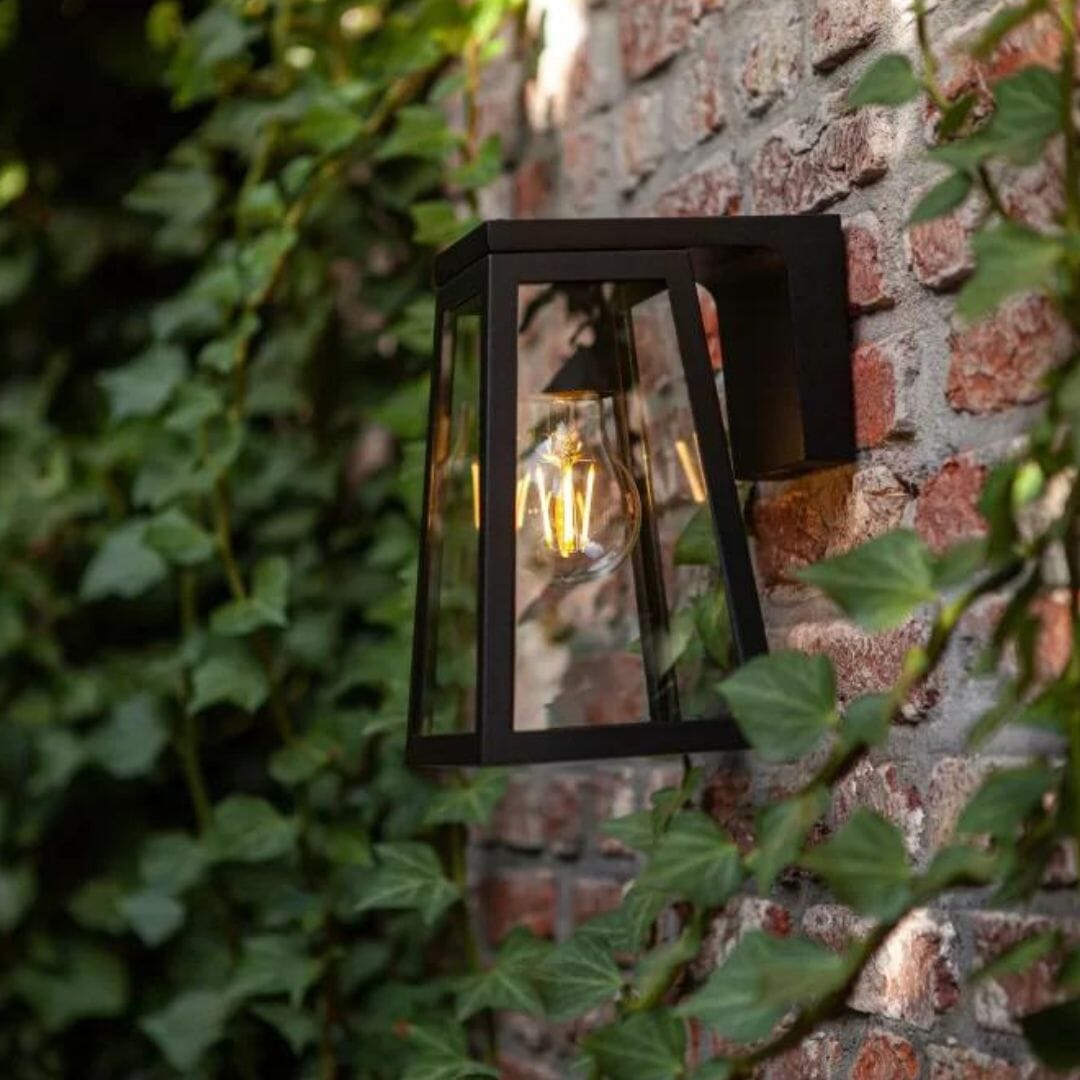 Lutec Fia Solar Wall Lights LED - Black Wall Lights Lutec