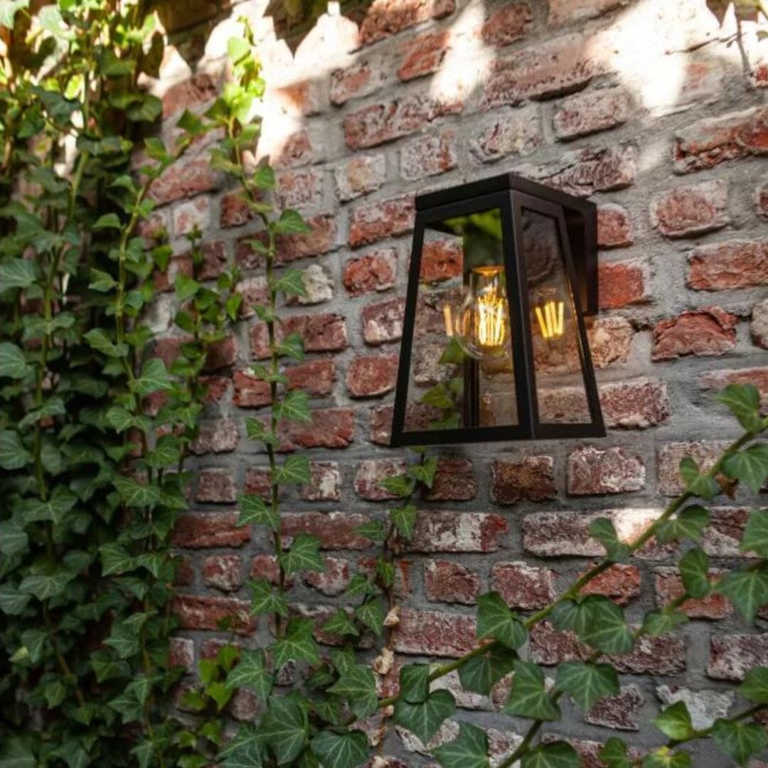 Lutec Fia Solar Wall Lights LED - Black Wall Lights Lutec