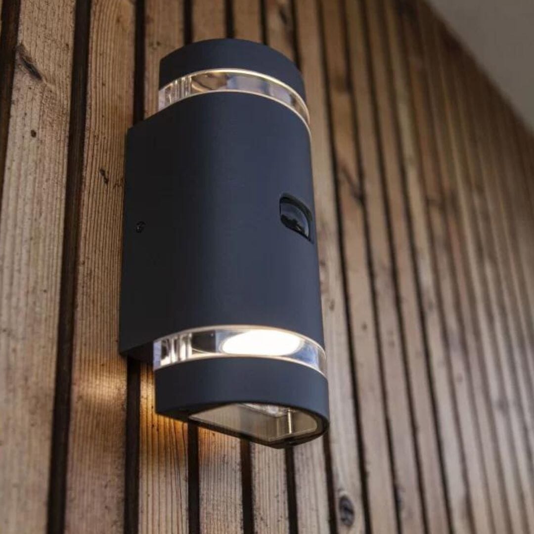 Lutec Focus Outdoor Wall Light Anthracite - Dark Grey Segment Lutec