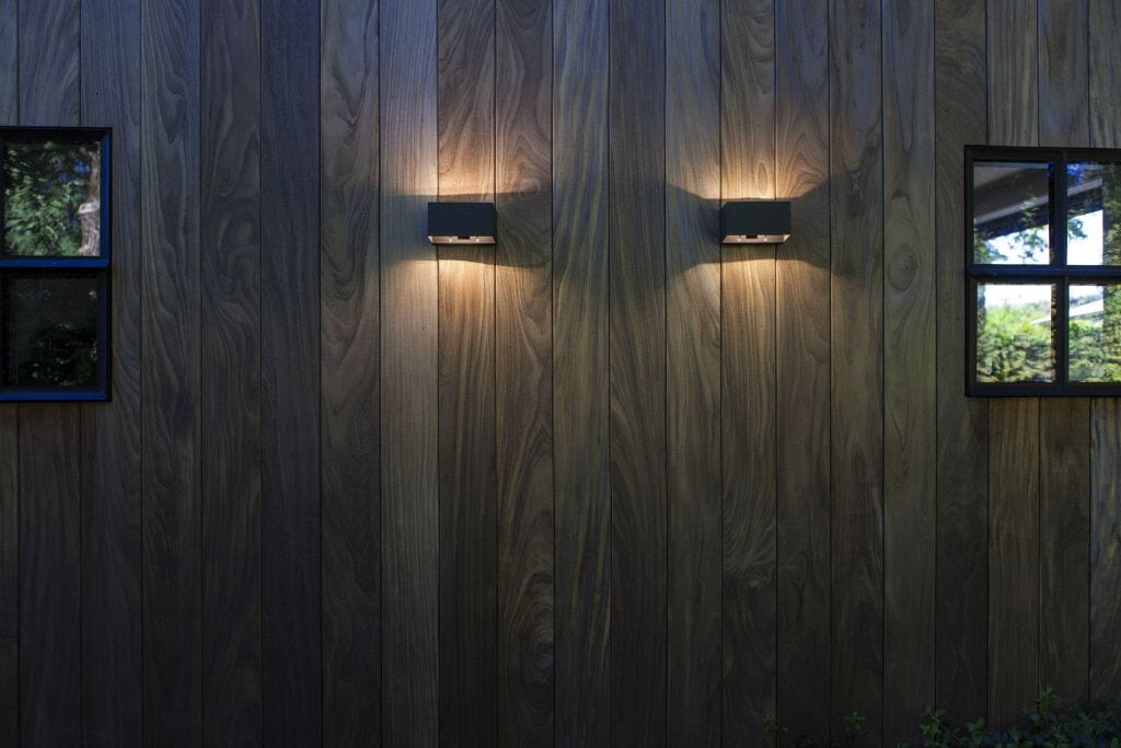 Lutec Gemini 10.5W LED Outdoor Wall Light with PIR Sensor 4000K - Dark Grey Wall Lights Lutec