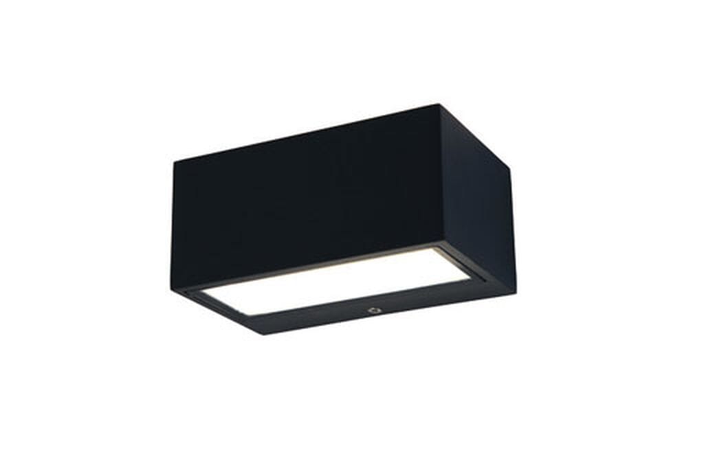 Lutec Gemini 8.8W LED Brick Light 3000K - Matt Black Guide Lights Lutec