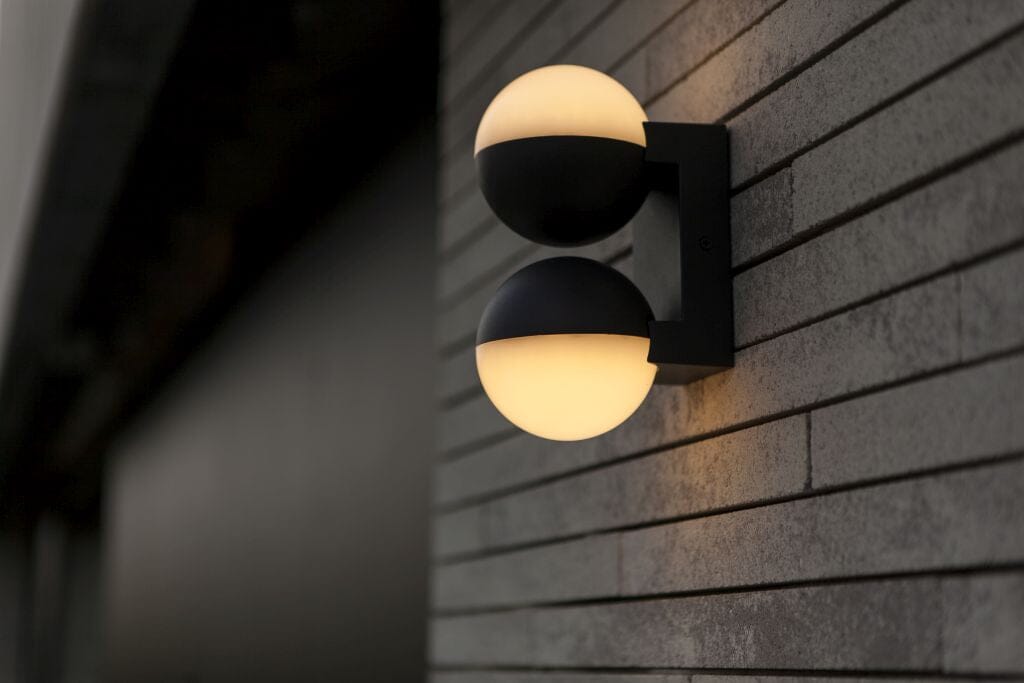 Lutec Looma 15.6W LED Outdoor Wall Light 3000K - Dark Grey Wall Lights Lutec