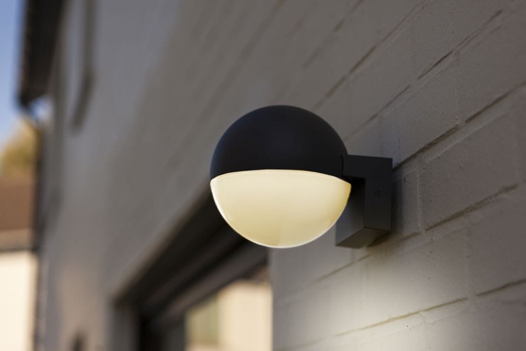 Lutec Looma Outdoor Wall Light E27 - Dark Grey Wall Lights Lutec