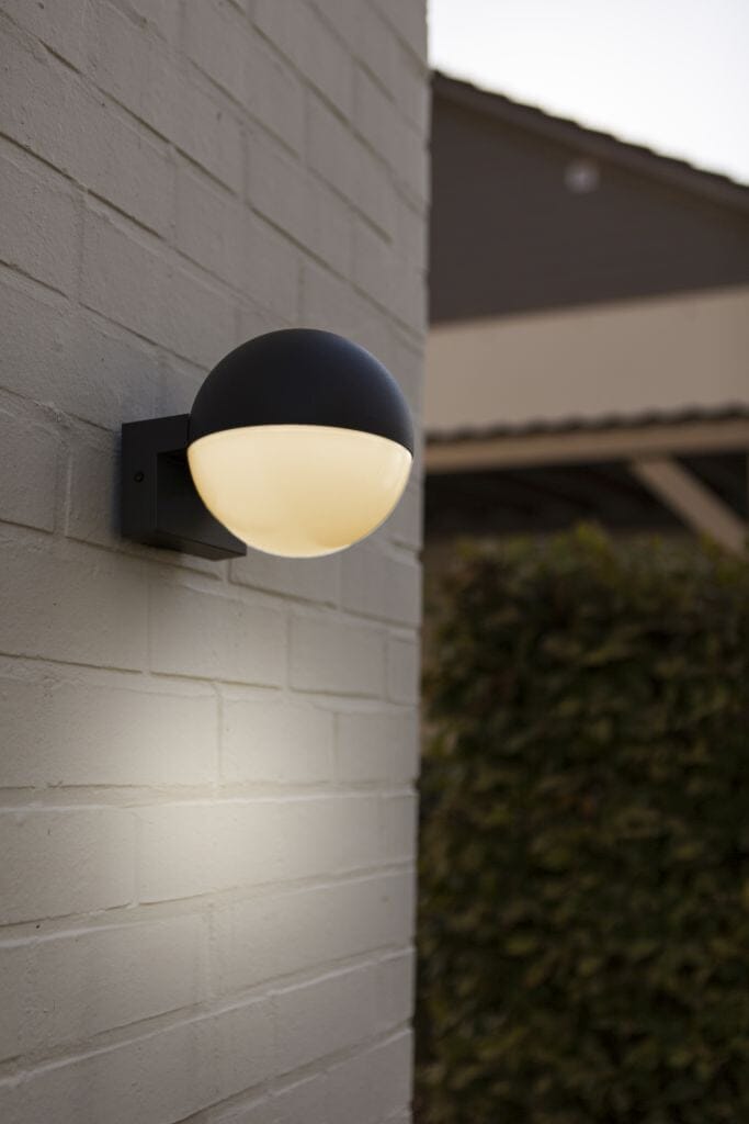 Lutec Looma Outdoor Wall Light E27 - Dark Grey Wall Lights Lutec