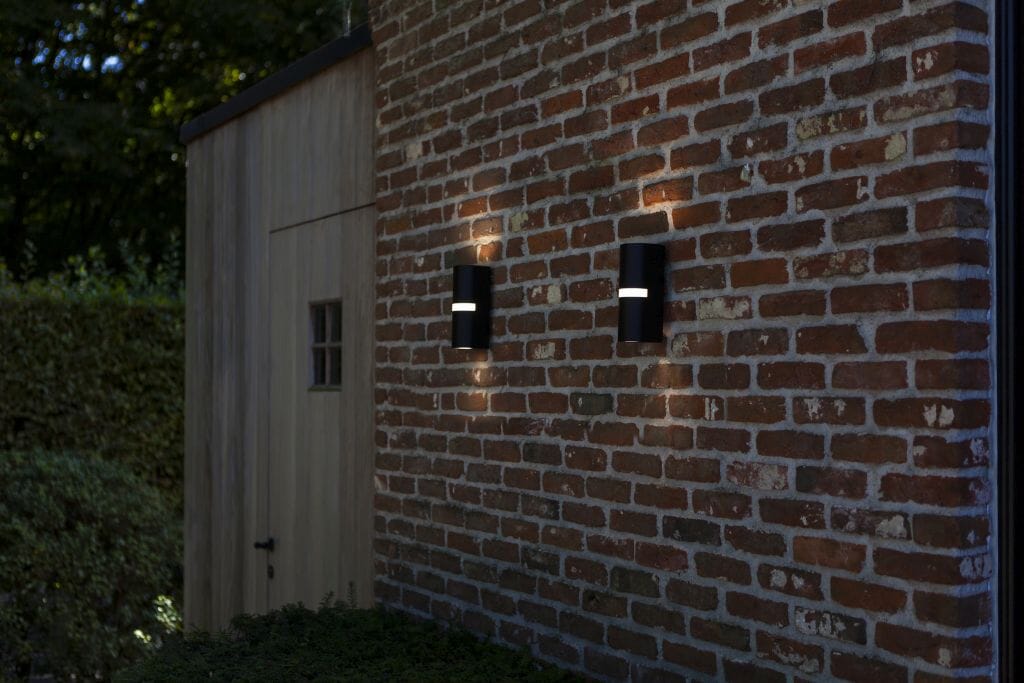 Lutec Mika Outdoor Wall Light GU10 - Matt Black Wall Lights Lutec