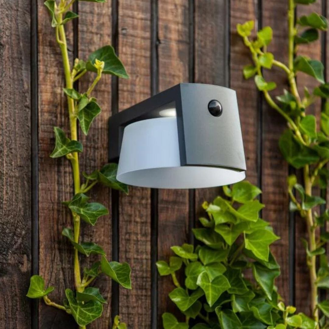 Lutec Moon Solar Wall PIR lights LED Wall Lights Lutec