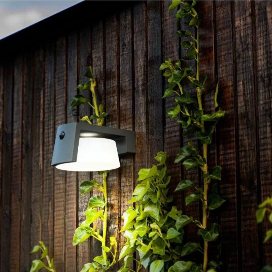 Lutec Moon Solar Wall PIR lights LED Wall Lights Lutec