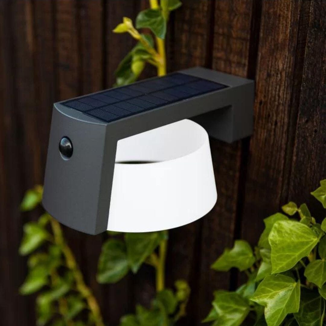 Lutec Moon Solar Wall PIR lights LED Wall Lights Lutec