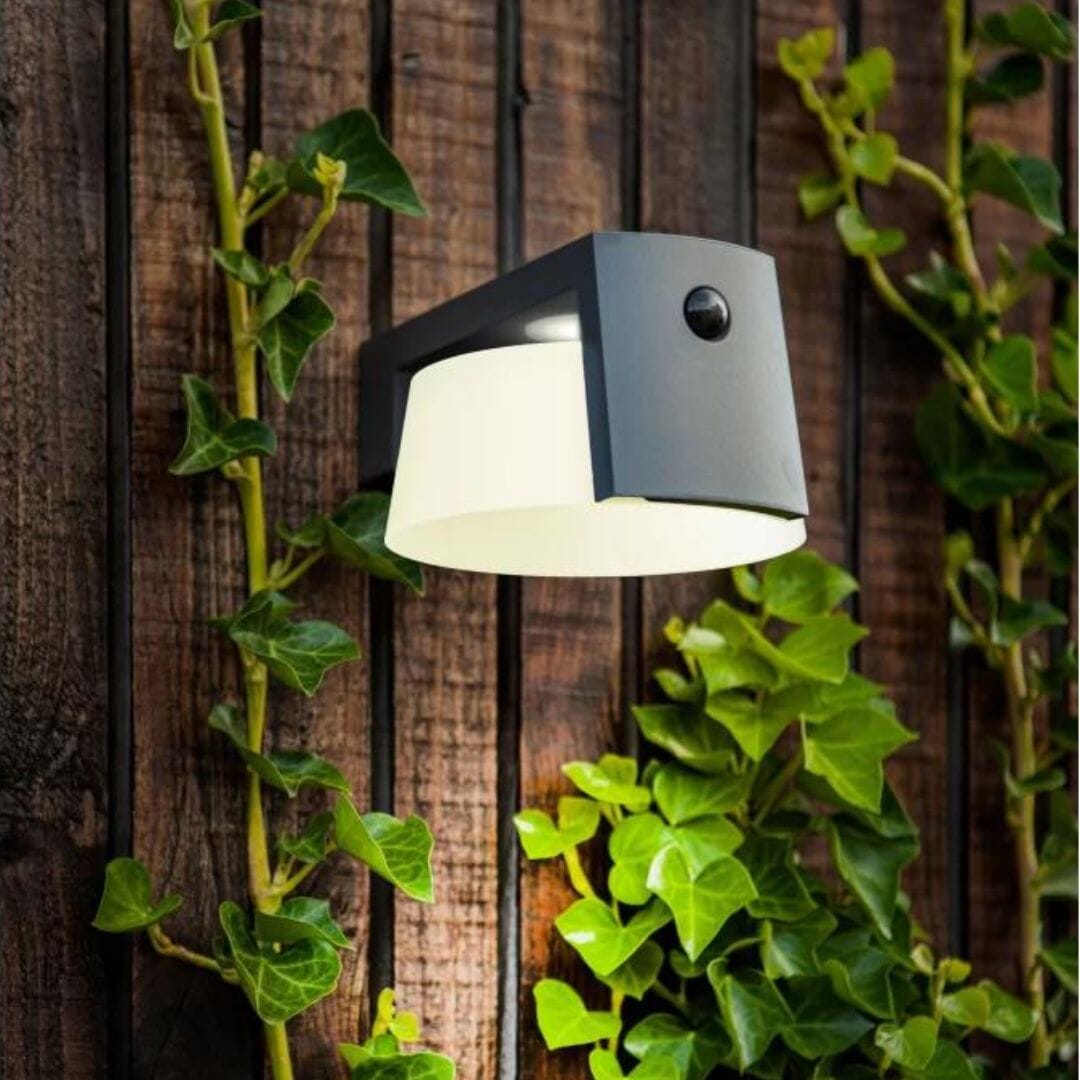 Lutec Moon Solar Wall PIR lights LED Wall Lights Lutec