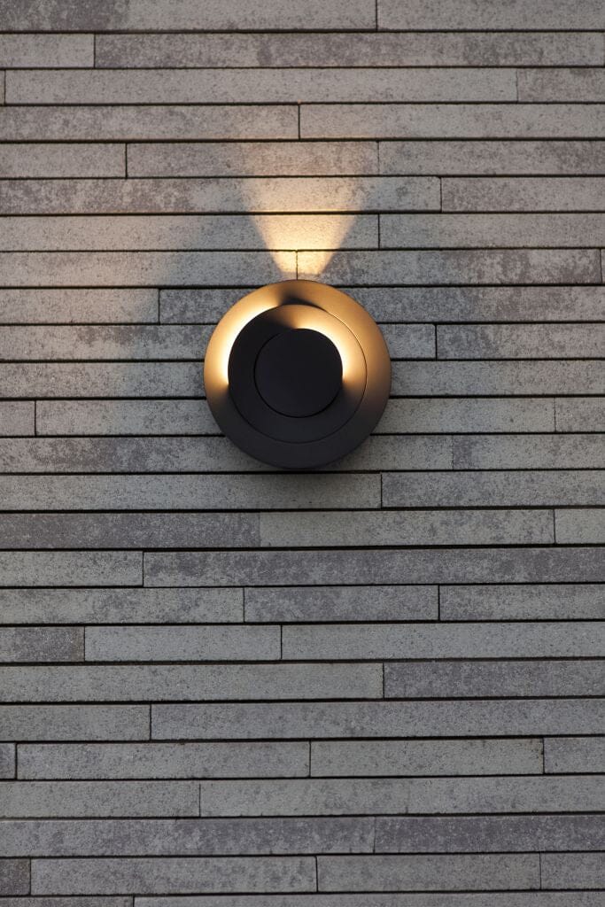 Lutec Moov 7.8W LED Outdoor Wall Light 3000K - Dark Grey Wall Lights Lutec