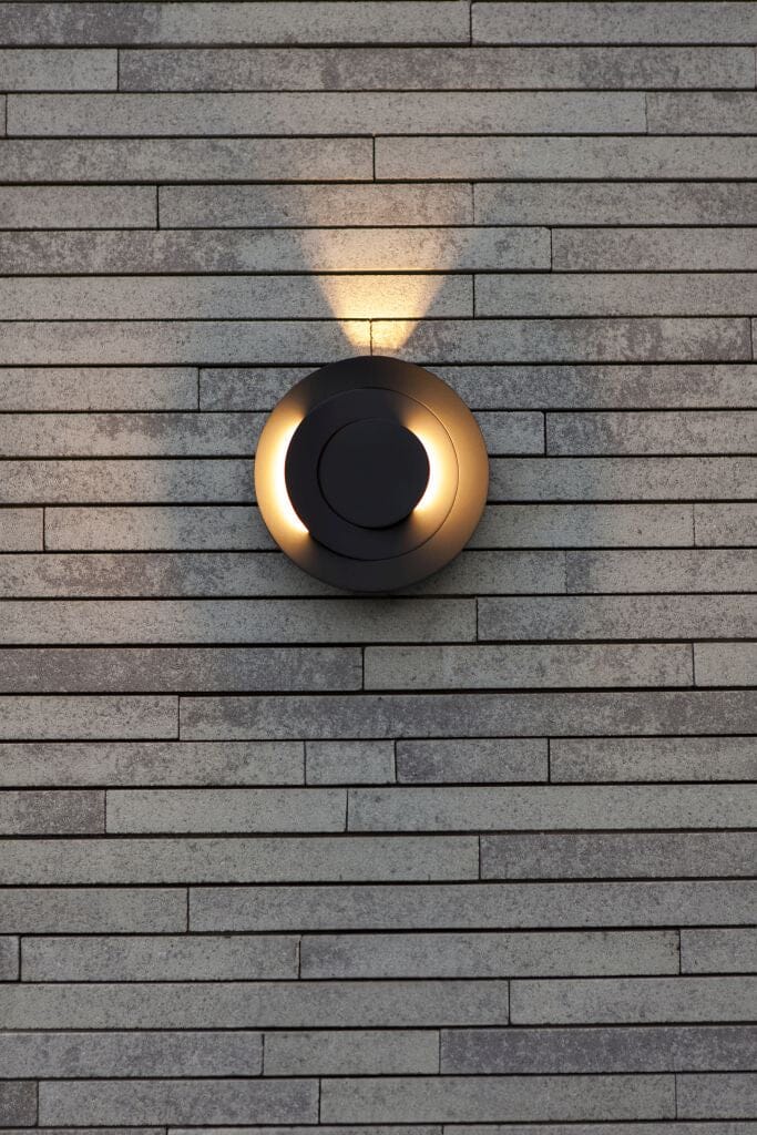 Lutec Moov 7.8W LED Outdoor Wall Light 3000K - Dark Grey Wall Lights Lutec