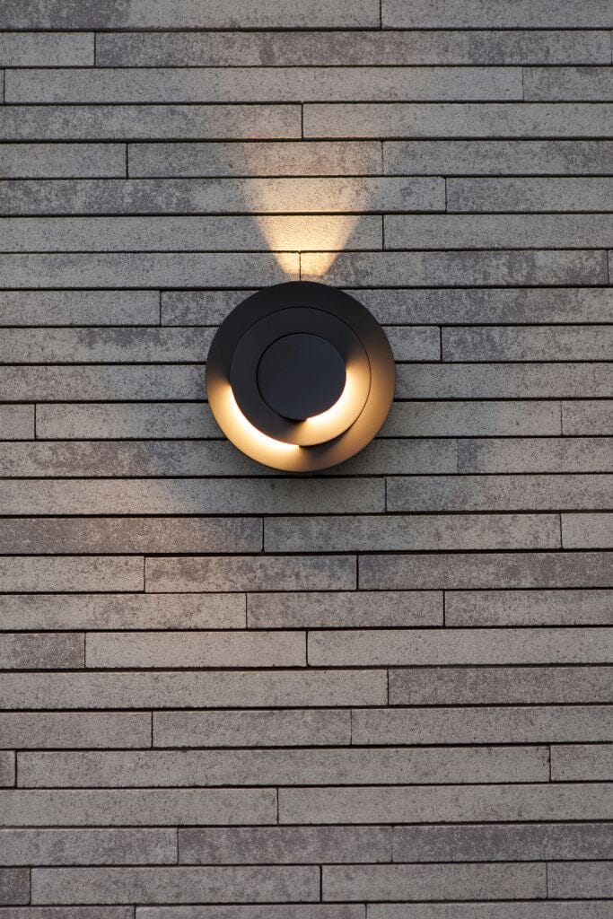 Lutec Moov 7.8W LED Outdoor Wall Light 3000K - Dark Grey Wall Lights Lutec