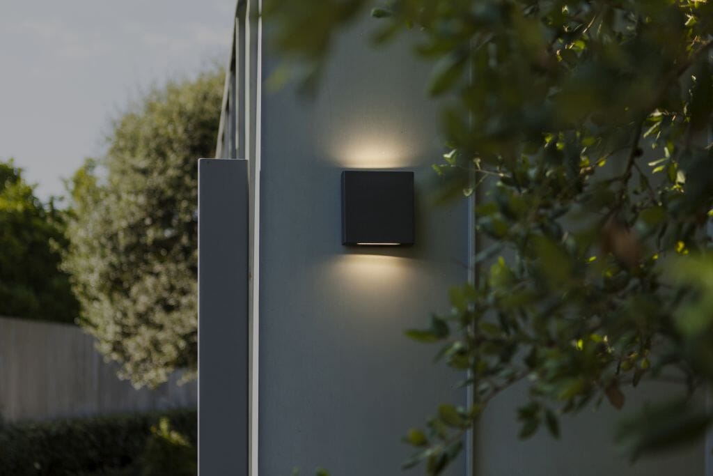 Lutec Pili 8.5W LED Outdoor Wall Light 4000K - Dark Grey Wall Lights Lutec