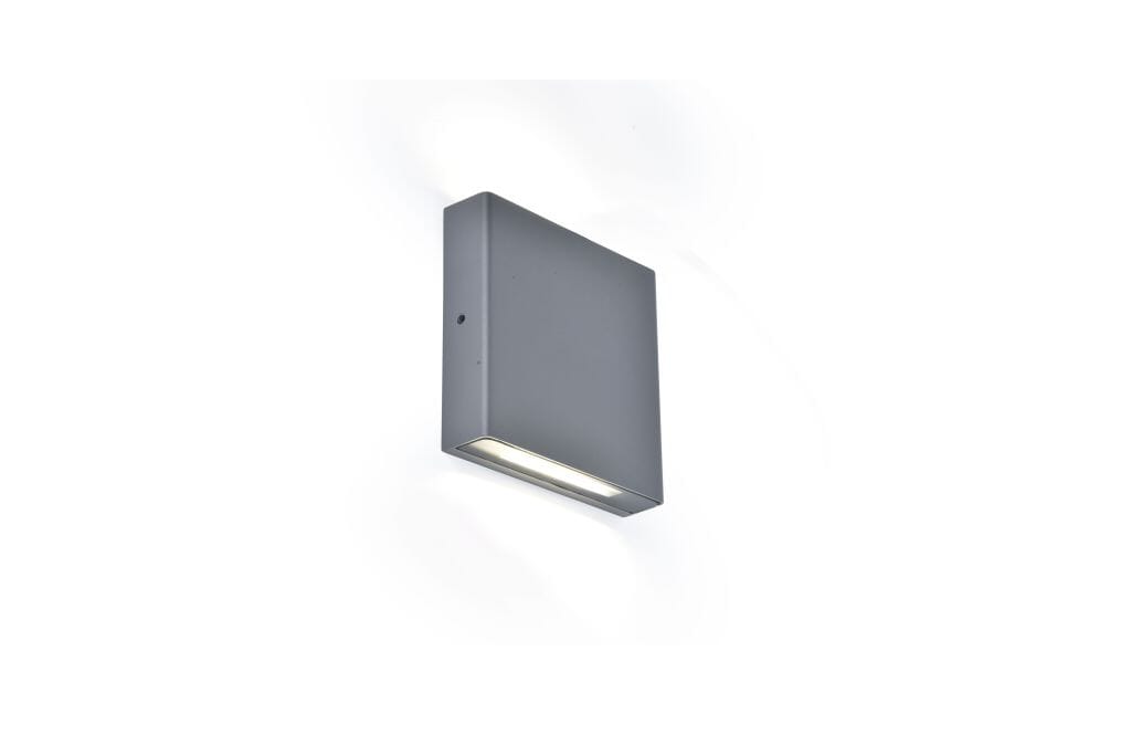 Lutec Pili 8.5W LED Outdoor Wall Light 4000K - Dark Grey Wall Lights Lutec